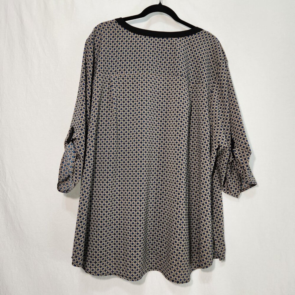 Catherines Multicolor Geometric Full Button Down … - image 2